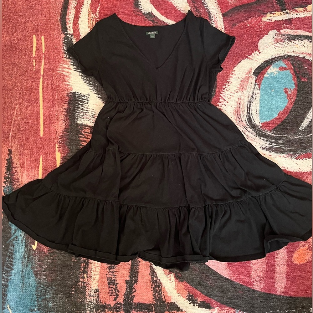 Black tiered dress